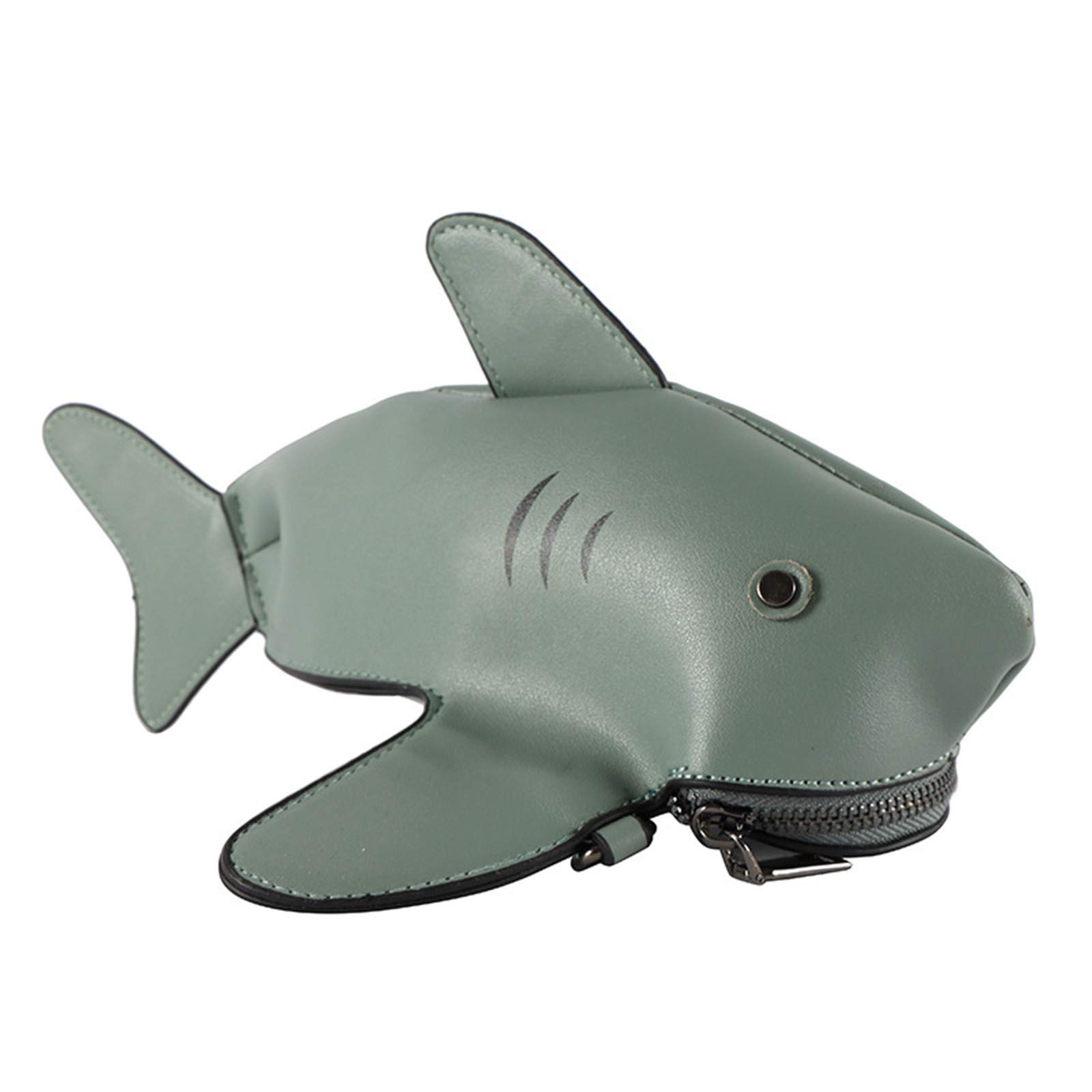 Stylish Animal Cartoon Shoulder Bag - Cute Shark Design Women's Handbag & Black Men's Wallet - Perfect for School, Travel, and Everyday Use