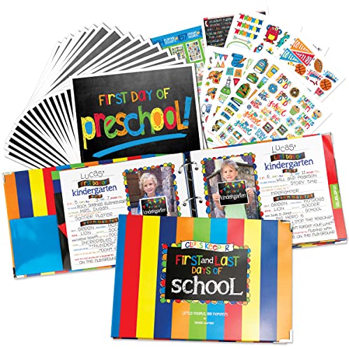 Keepsake Kit: Primary Stripes Class Keeper + Primary Text Signs + School Rocks Stickers