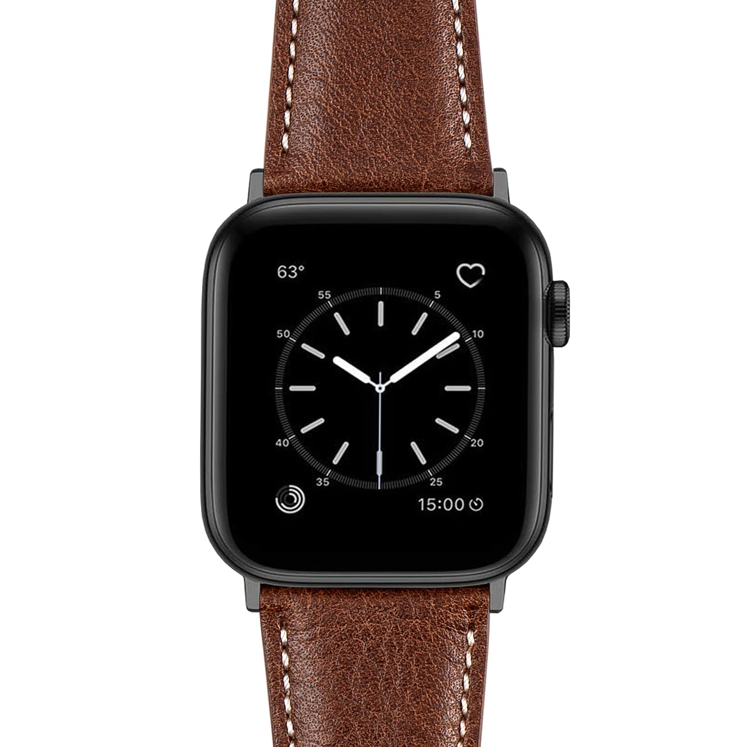 Genuine Leather Apple Watch Bands for Men & Women - Soft Vintage Replacement Strap Compatible with iWatch Series 7/6/5/4/3/2/1/SE - Perfect for Workouts, Office & Casual Wear