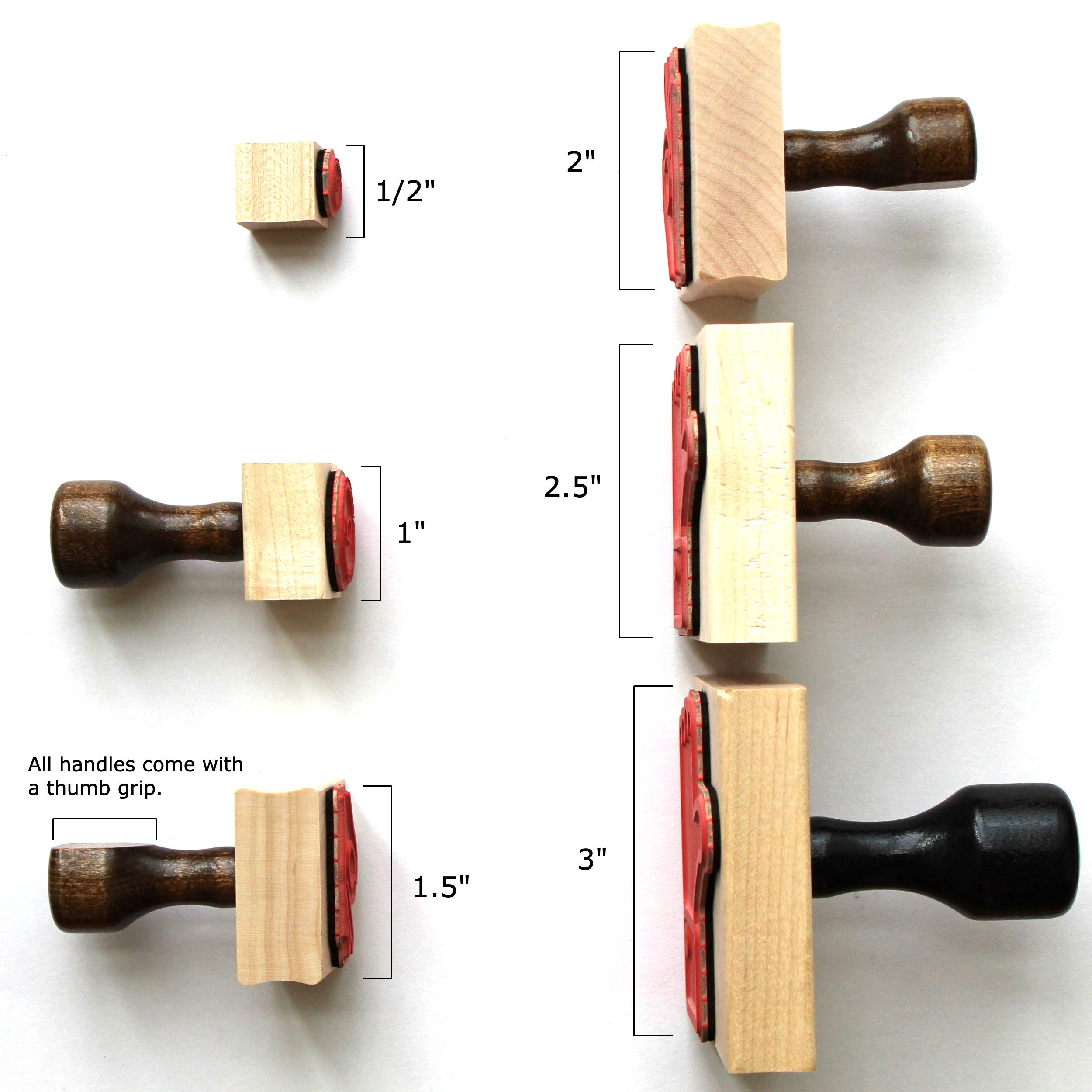 Eggplant Wooden Rubber Stamp No. 41 (3