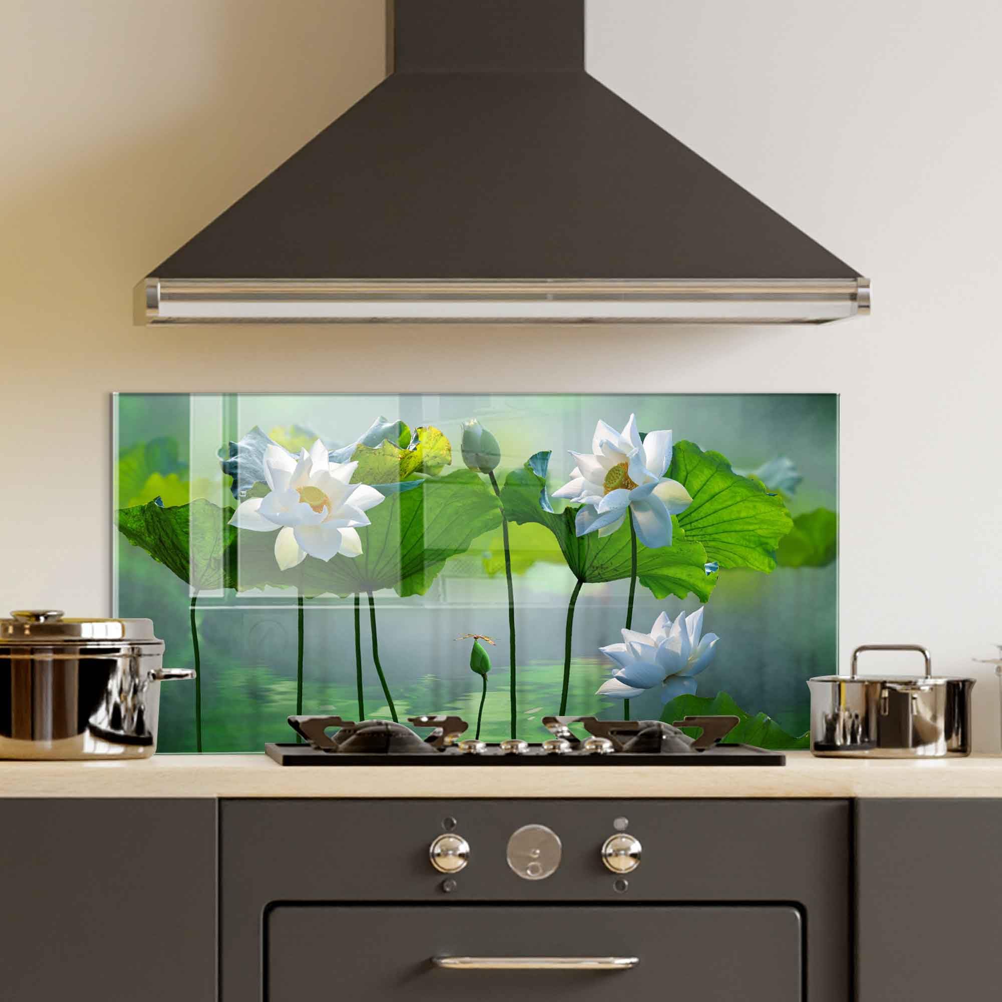 Premium Tempered Glass Kitchen Backsplash - 30x18 Inch Heat-Resistant Stove Splash Guard & Wall Decor for Modern Kitchens | Easy-to-Clean Splashback Tile for Sink & Countertop Protection | Perfect for Cooking, Baking & Home Renovation Projects