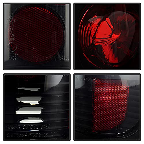 AKKON Black Smoked LED Headlights & Tail Lights for 1999-2004 Ford F250 F350 F450 F550 Super Duty - Halo Projector Headlamps with DRL - Upgrade Your Truck Lighting for Night Driving & Off-Road Adventures