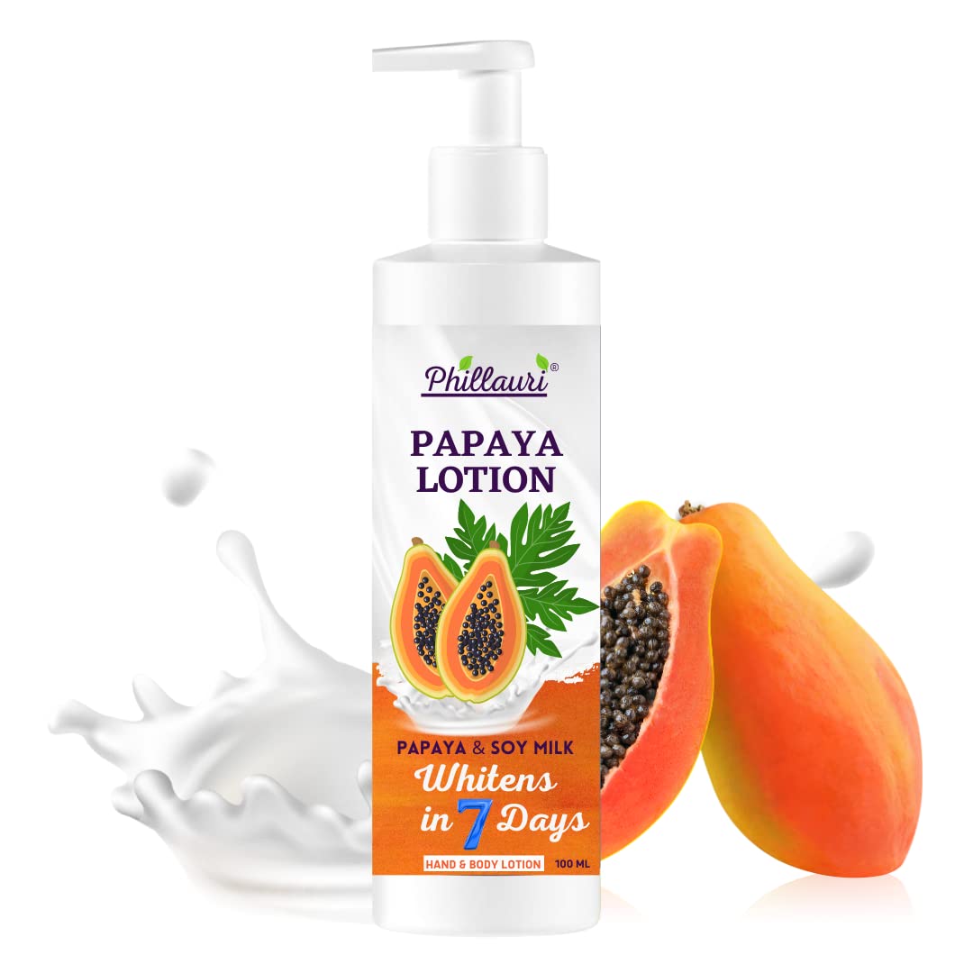 Phillauri Papaya & Soy Milk Body Lotion for Skin Brightening - Whitening Moisturizer for Women & Men (2 Pack) | Daily Hydration for Dry Skin & Even Tone