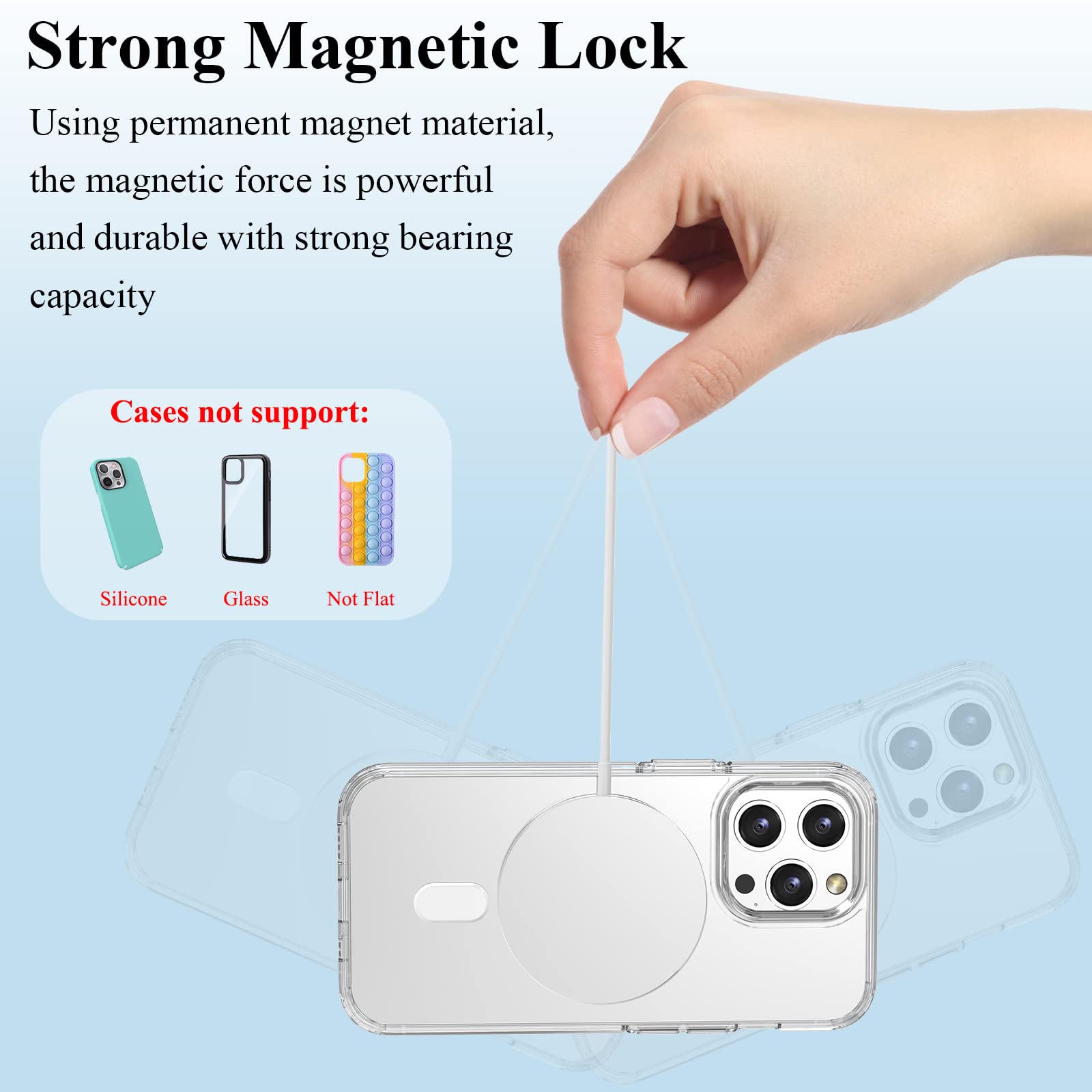 2 Pack Universal MagSafe Ring - Magnetic Sticker Adapter Compatible with iPhone 16/15/14/13/12 Pro Max/Mini & Galaxy S25/S24 - Black & White - Perfect for Wireless Charging & Magsafe Accessories (Home, Office, Car Use)