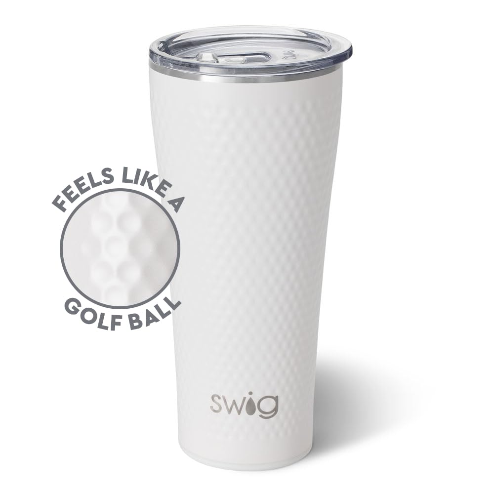 Swig Life 32oz Insulated Stainless Steel Tumbler with Lid - Leakproof Travel Coffee Mug, Cup Holder Friendly, Double Wall Vacuum Insulation for Hot & Cold Drinks - Perfect for Golf, Commuting, Office & Outdoor Activities