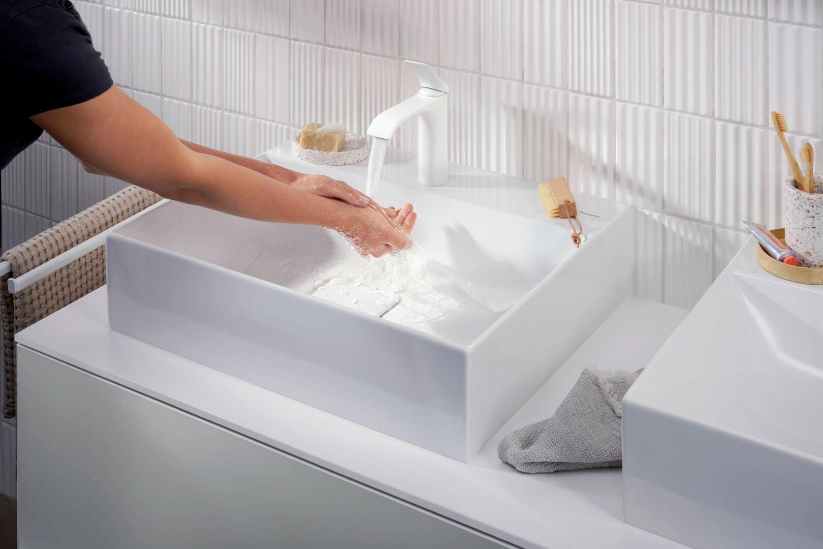 Hansgrohe AddStoris Dual Towel Bar in Matte White (41770700) - Perfect for Bathrooms, Spas, and Luxury Hotels
