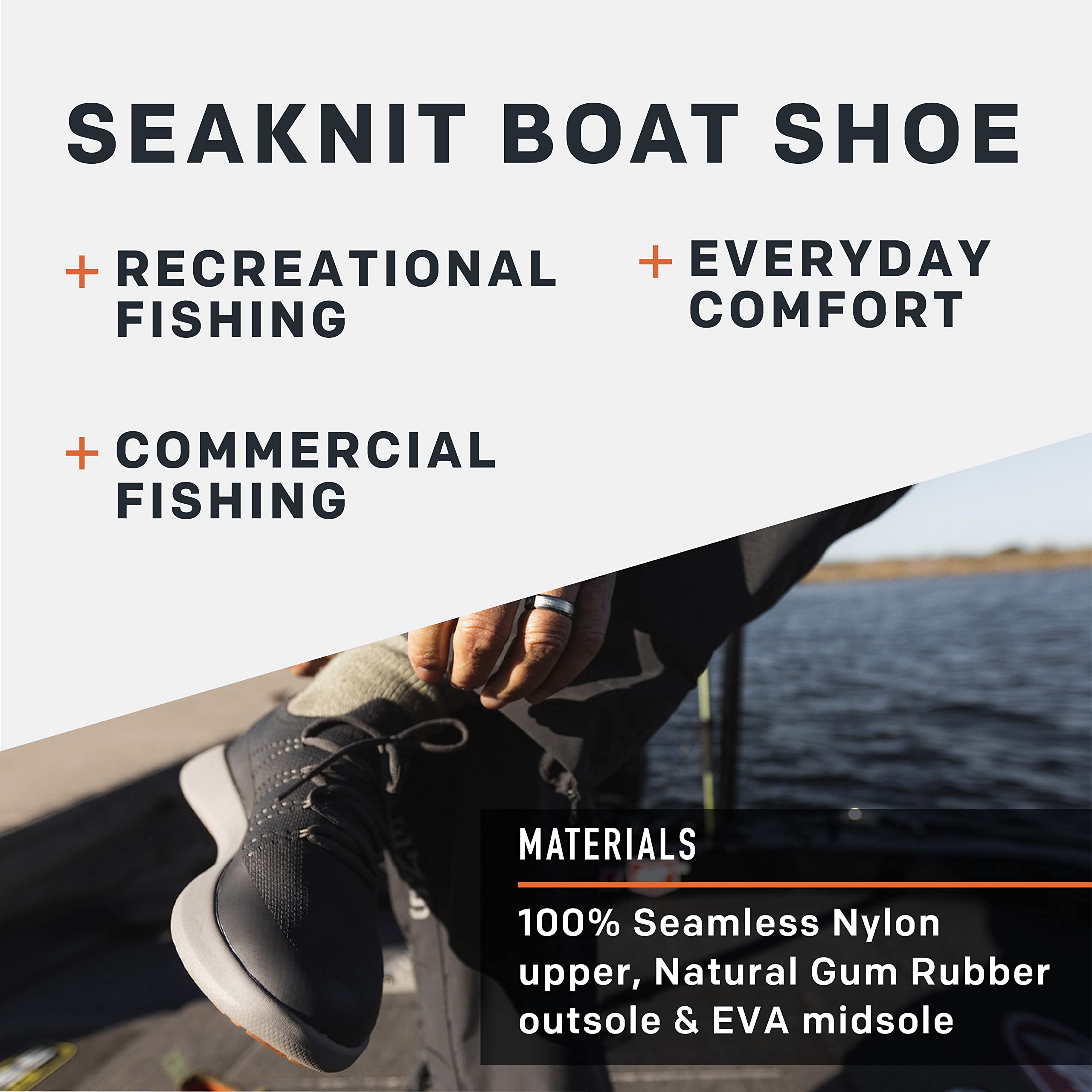 Grundéns Sea Knit Boat Shoes - Non-Slip Deck Shoes for Men & Women - Comfortable Boating & Fishing Footwear - Perfect for Sailing, Yachting, and Water Sports