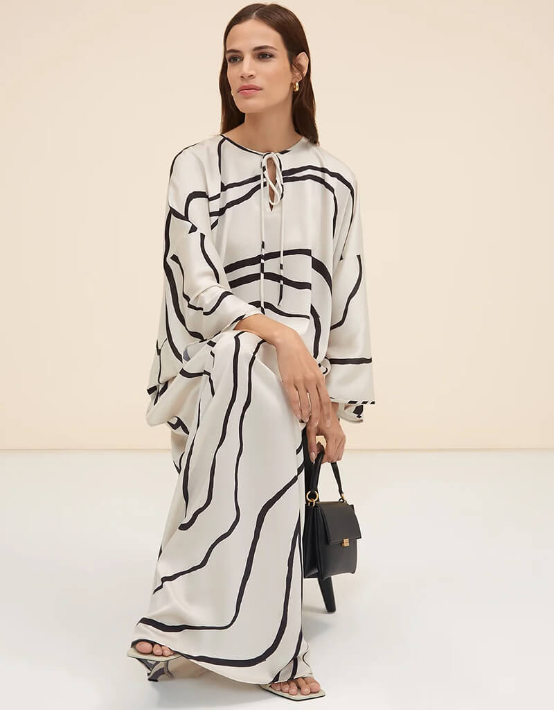 Stylish Black Printed Maxi Dress for Women - Trendy Long Flowy Summer Dress for Beach, Party & Casual Wear