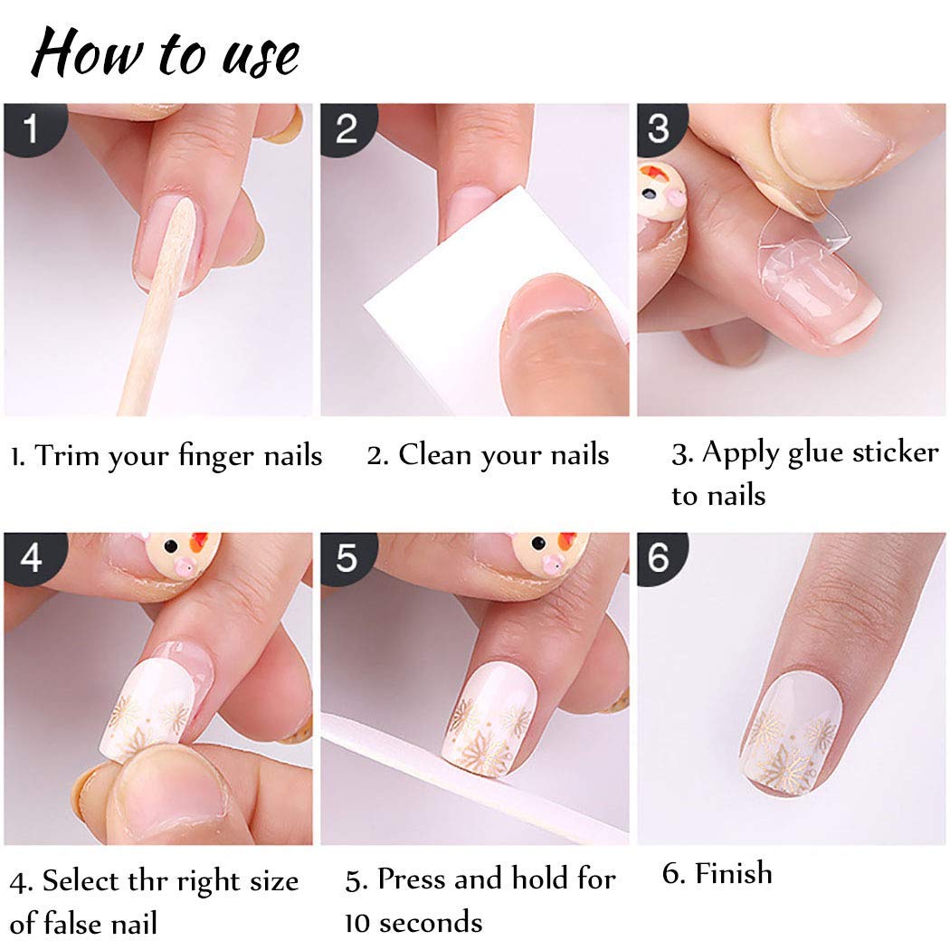 Gangel Coffin False Nails - 24Pcs Sparkle Star Acrylic Press on Nails, Long Ballerina Full Cover Fake Nails in Pure White | Perfect for Christmas Parties, Weddings, and Special Occasions | Gifts for Women and Girls