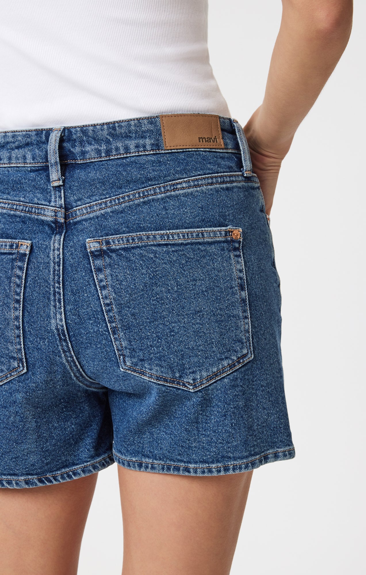Vintage 90's Heidi Dark Shaded High Waisted Denim Shorts for Women - Retro Fashion, Casual Wear & Summer Outfits