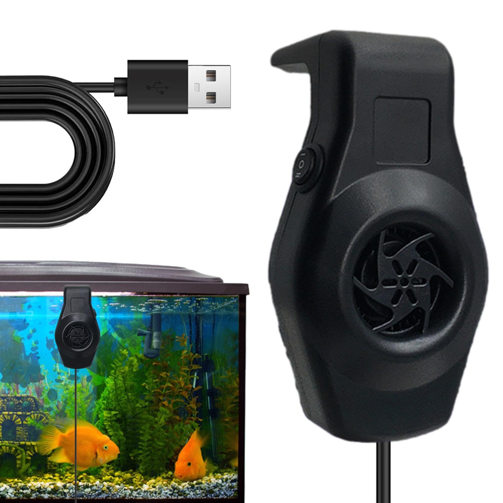 Aquarium Cooling Fan - Silent Fish Tank Cooler with Efficient Temperature Control for Reptile Habitats, Aquariums & Cages | Perfect for Tropical Fish Tanks & Terrariums