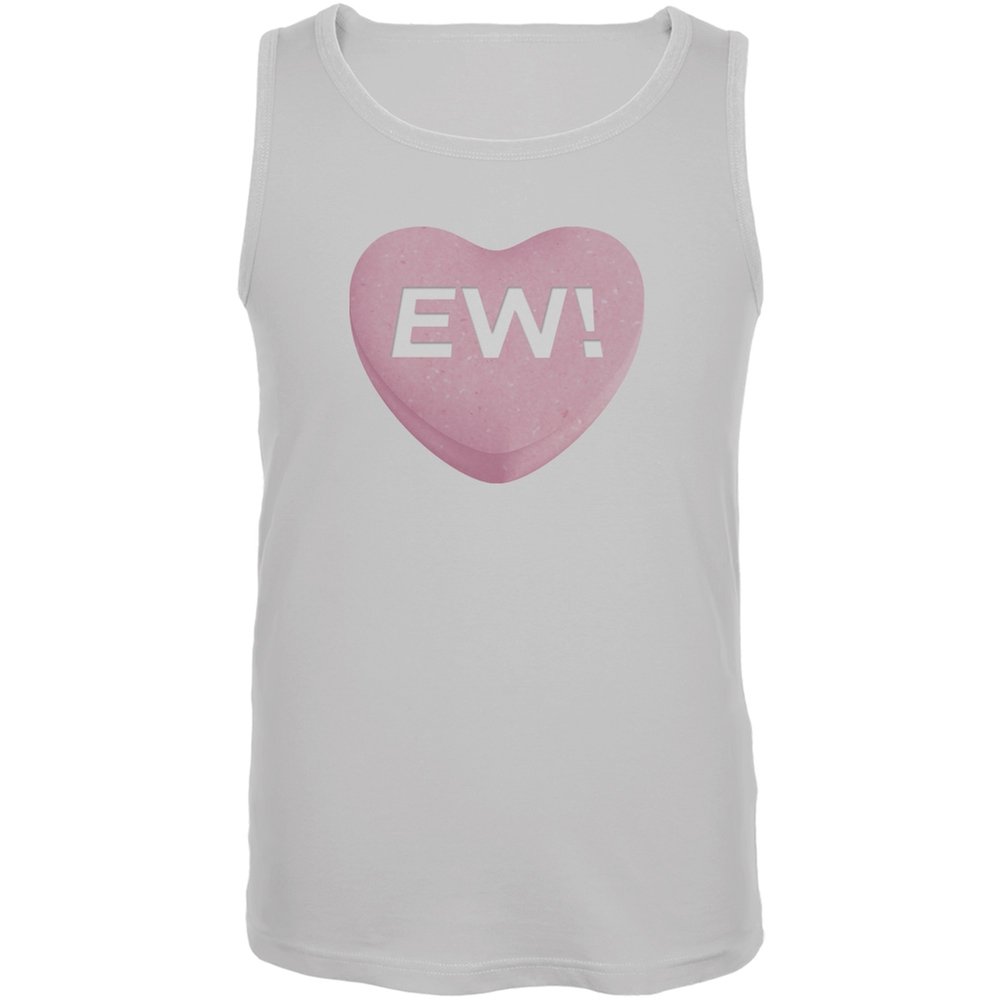 Old Glory USA Patriotic Candy Heart White Men's Tank Top - Small - Perfect for 4th of July, BBQ & Summer Outfits