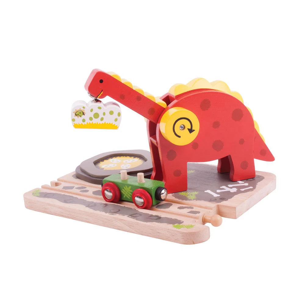 Wooden Dinosaur Crane Toy - Kids Construction Playset with Movable Parts - Perfect for Pretend Play, STEM Learning & Birthday Gifts