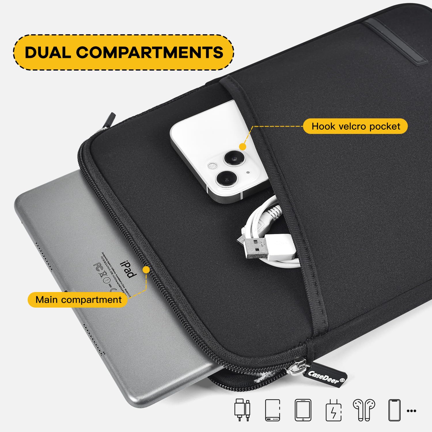 Premium 9-11 Inch Tablet Sleeve Case - Compatible with iPad Pro M4 11
