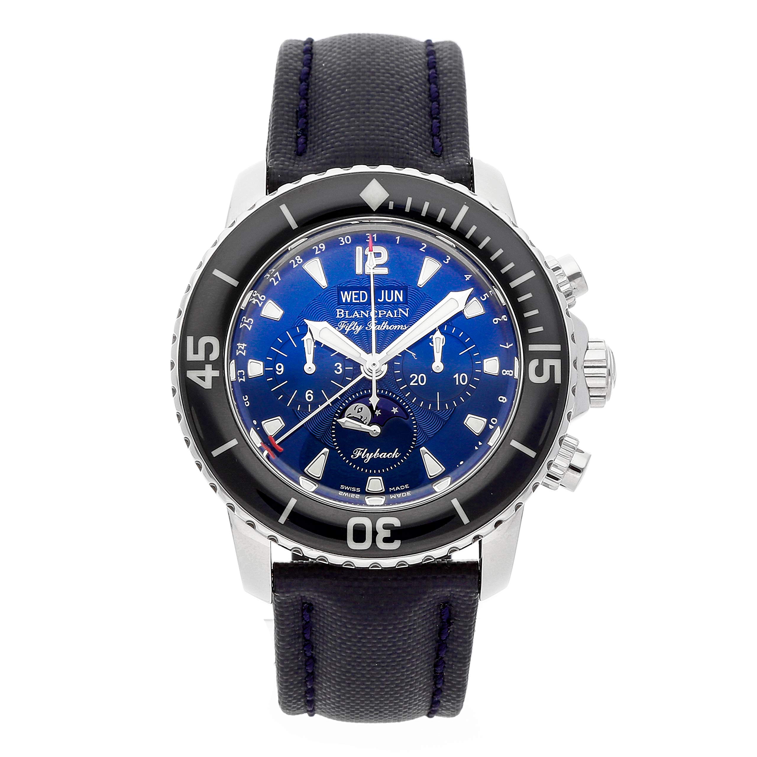 Fifty Fathoms Complete Calendar Chronograph Watch 5066F-1140-52B - Luxury Dive Watch for Men, Waterproof Automatic Timepiece for Professional Divers & Watch Collectors