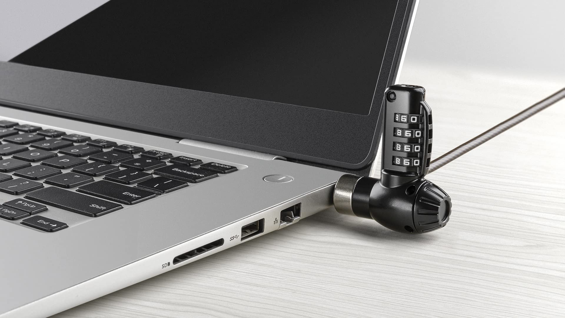 Universal Laptop Cable Lock with Combination - Secure HP, Samsung, DELL & More for Office, School, and Travel Use