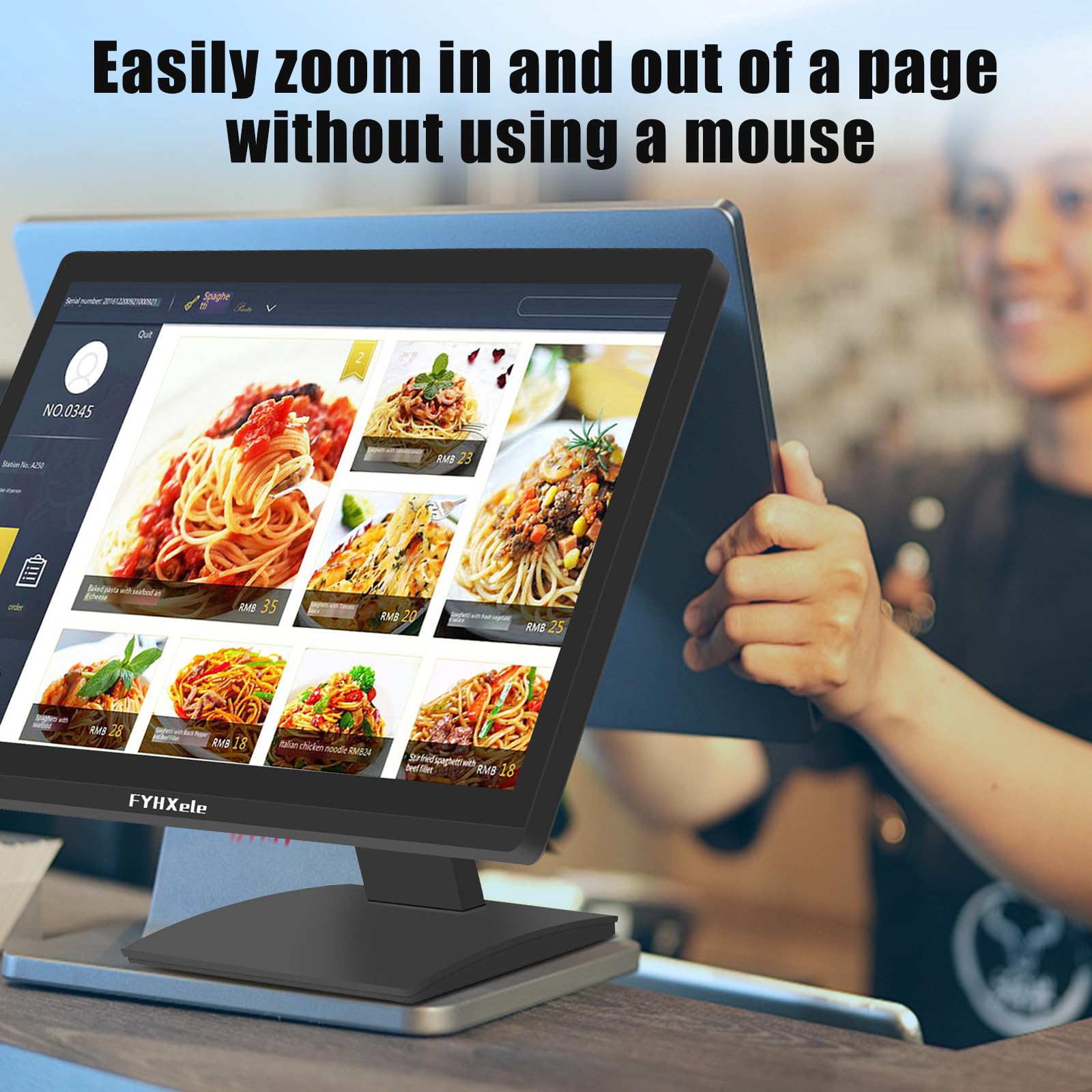 24 Inch Touchscreen Monitor - IPS FHD 1080P Touch Screen Display with 100Hz Refresh Rate, LED Backlit Multi-Touch PC Monitor, VESA Mount Compatible, HDMI/VGA/USB Ports - Perfect for Gaming, Business, Warehouse, Bar, Gym, and Digital Signage
