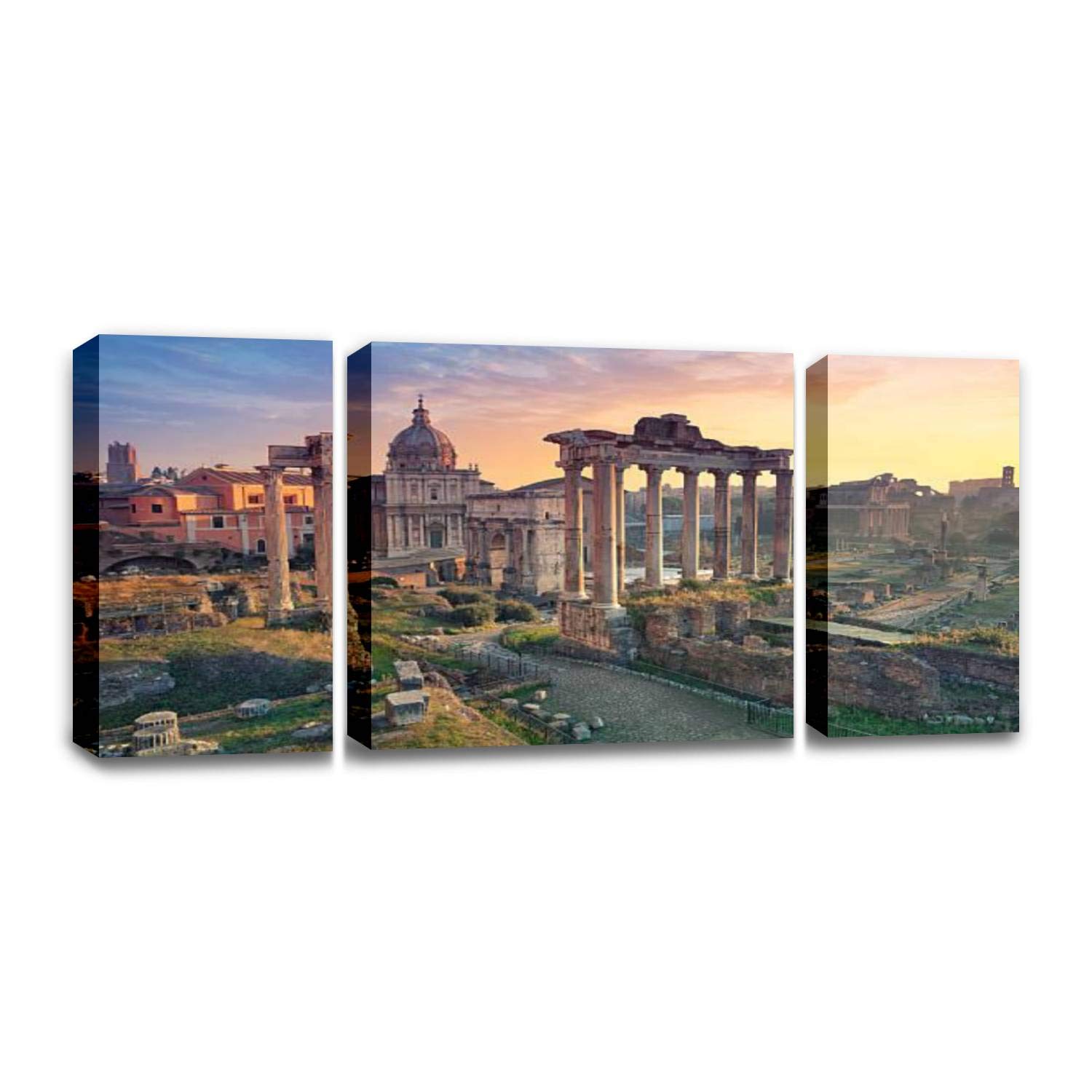 CCArtist Roman Forum Wall Art Print on Canvas - Modern Home Decor Painting for Living Room, Bedroom & Office - Perfect for Adding Elegance to Your Space