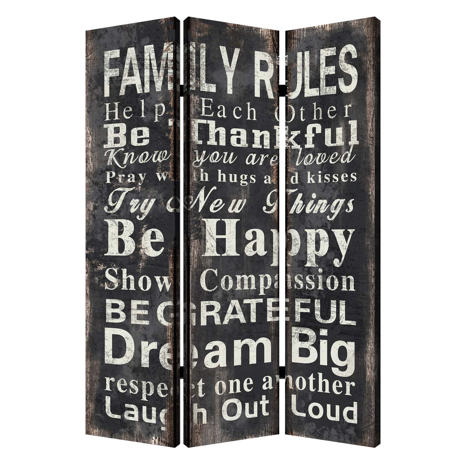 Screen Gems Family Rule Room Divider - 6-Panel Folding Privacy Screen for Home, Office & Classroom - Perfect for Space Separation & Organization