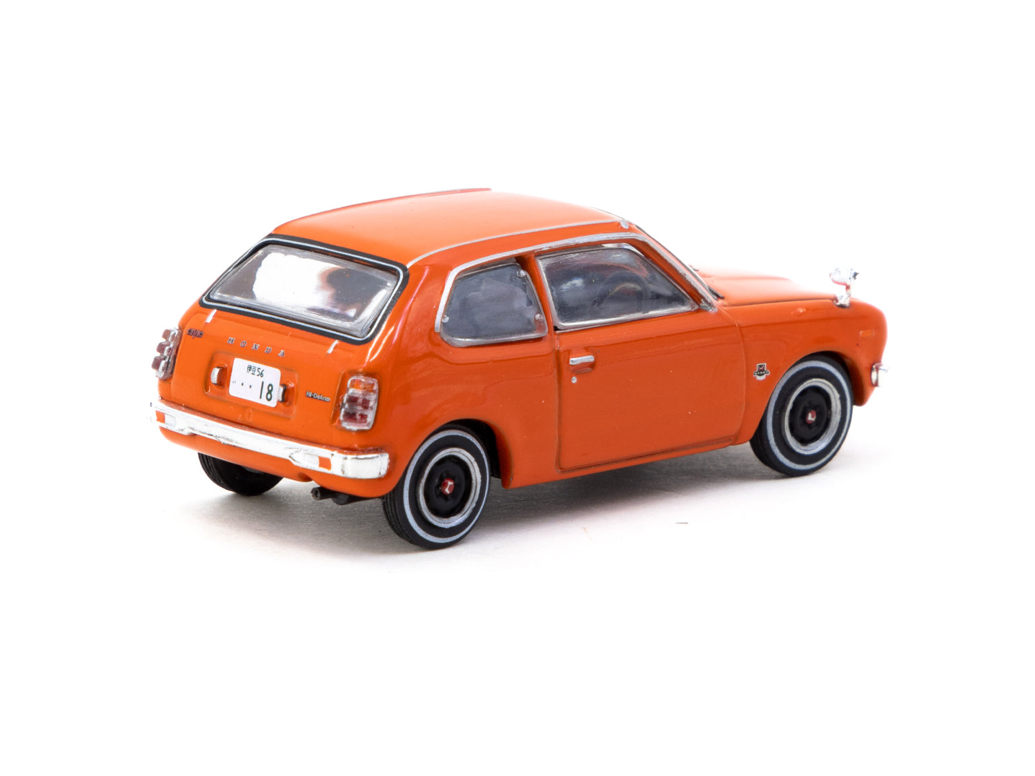 J Collection x Tarmac Works 1/64 Scale Honda Civic (SB1) Orange Diecast Model Car - COLLAB64 Series for Collectors & Racing Enthusiasts - Perfect for Display, Gifts & Diorama Scenes
