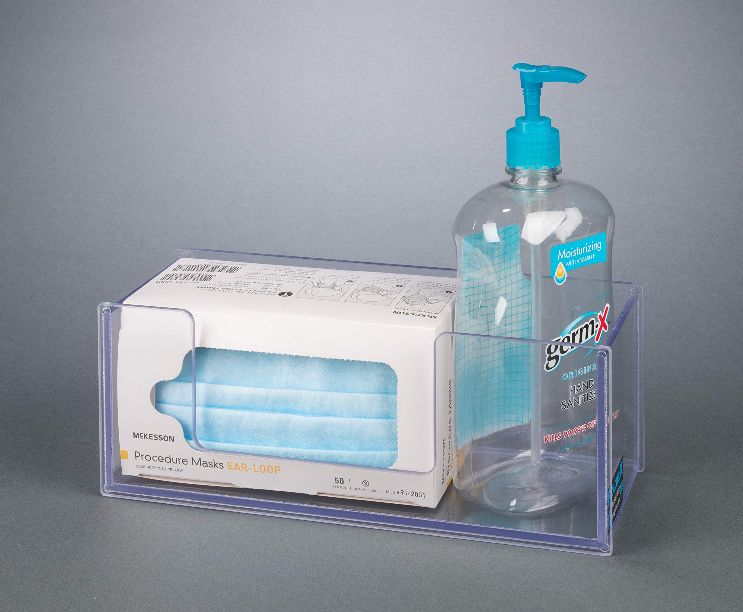 Mask Box Hand Sanitizer Holder Wall Mount - Portable Sanitizing Station for Home, Office & Public Spaces - Keep Hands Clean & Organized