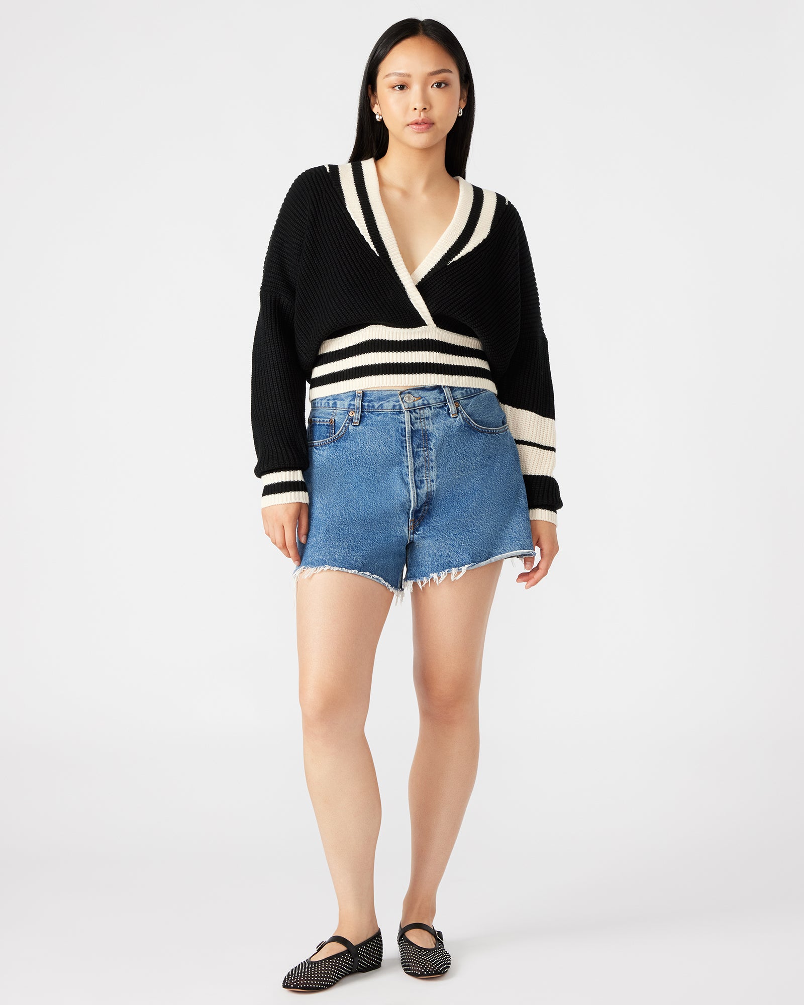 ADDISON PULLOVER SWEATER - Women's Black Knit Sweater for Fall & Winter | Cozy Casual Wear for Office, Travel & Everyday Outfits