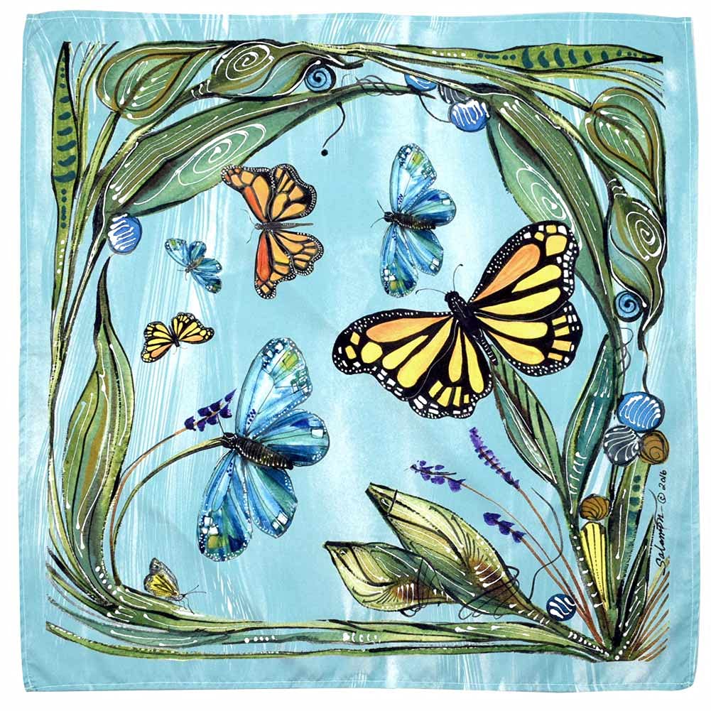 Monarch Butterfly Art Cotton Microfiber Table Napkins (Set of 2) - 19