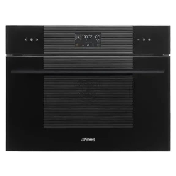 Smeg 45cm Compact Steam Oven - Midnight Black (SO4102S3B3) | Built-In Steam Cooking for Small Kitchens & Apartments | Perfect for Baking, Roasting & Healthy Meals