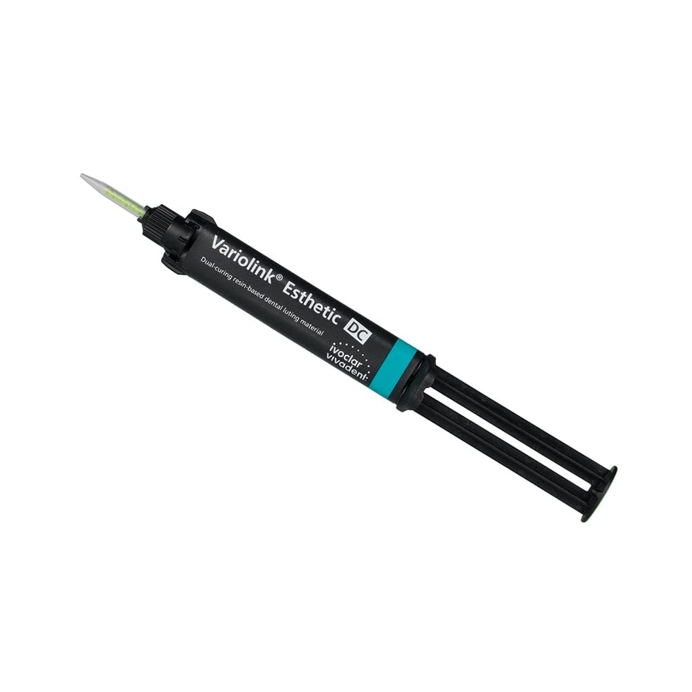 IVV Variolink Esthetic DC Refill Neutral 9Gm Syringe with 15 Tips - Professional Dental Adhesive for Veneers, Crowns & Bridges