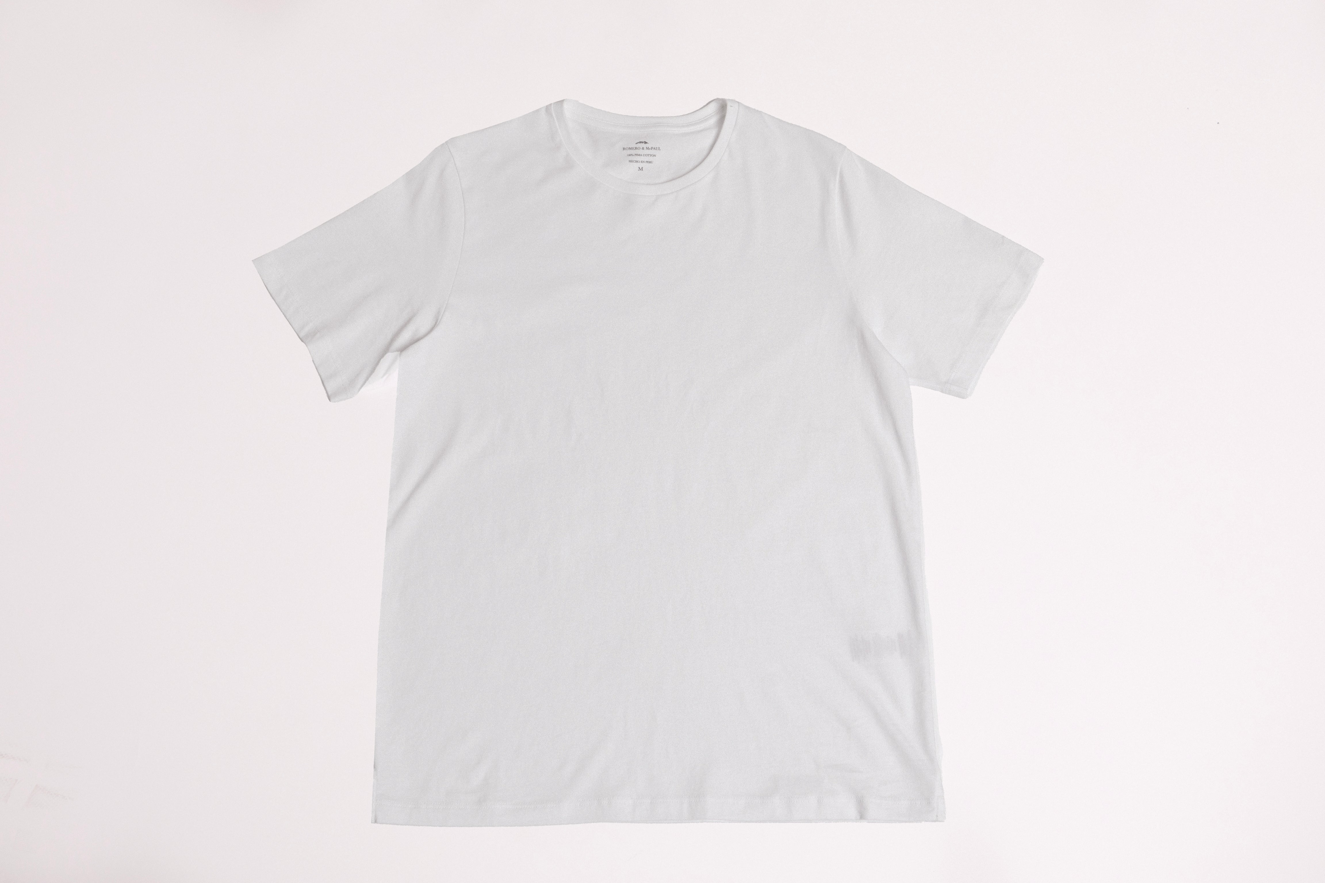 Premium Pima Cotton White T-Shirt for Men - Soft Breathable Short Sleeve Crewneck Tee - Perfect for Casual Wear, Gym & Layering