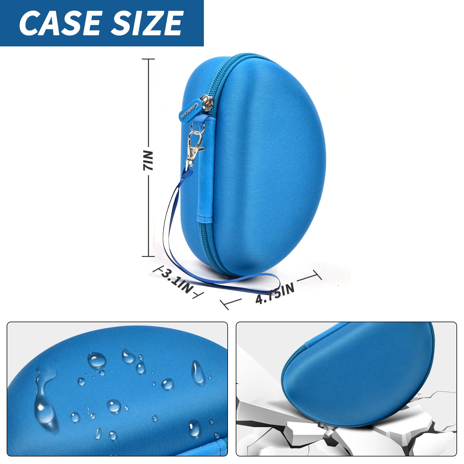 Premium Hard Shell Headphone Case Compatible with Beats Solo 4, Studio Pro, Solo3, Studio3, Solo2 & Solo Pro - Protective Travel Storage Cover for Wireless On-Ear Headphones (Navy Blue) - Perfect for Travel, Gym & Daily Commute