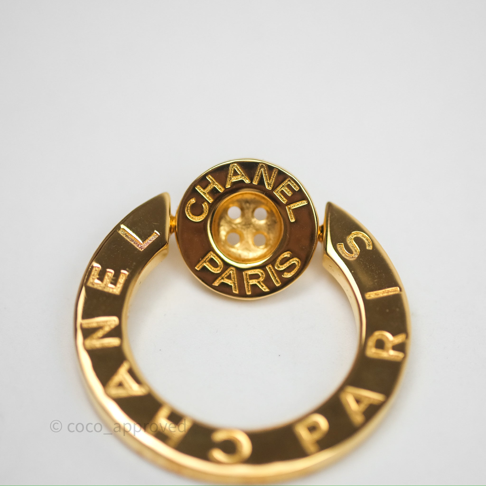 Chanel CC Round Earrings Gold Tone 20A - Luxury Fashion Jewelry for Women - Perfect for Parties, Weddings & Special Occasions