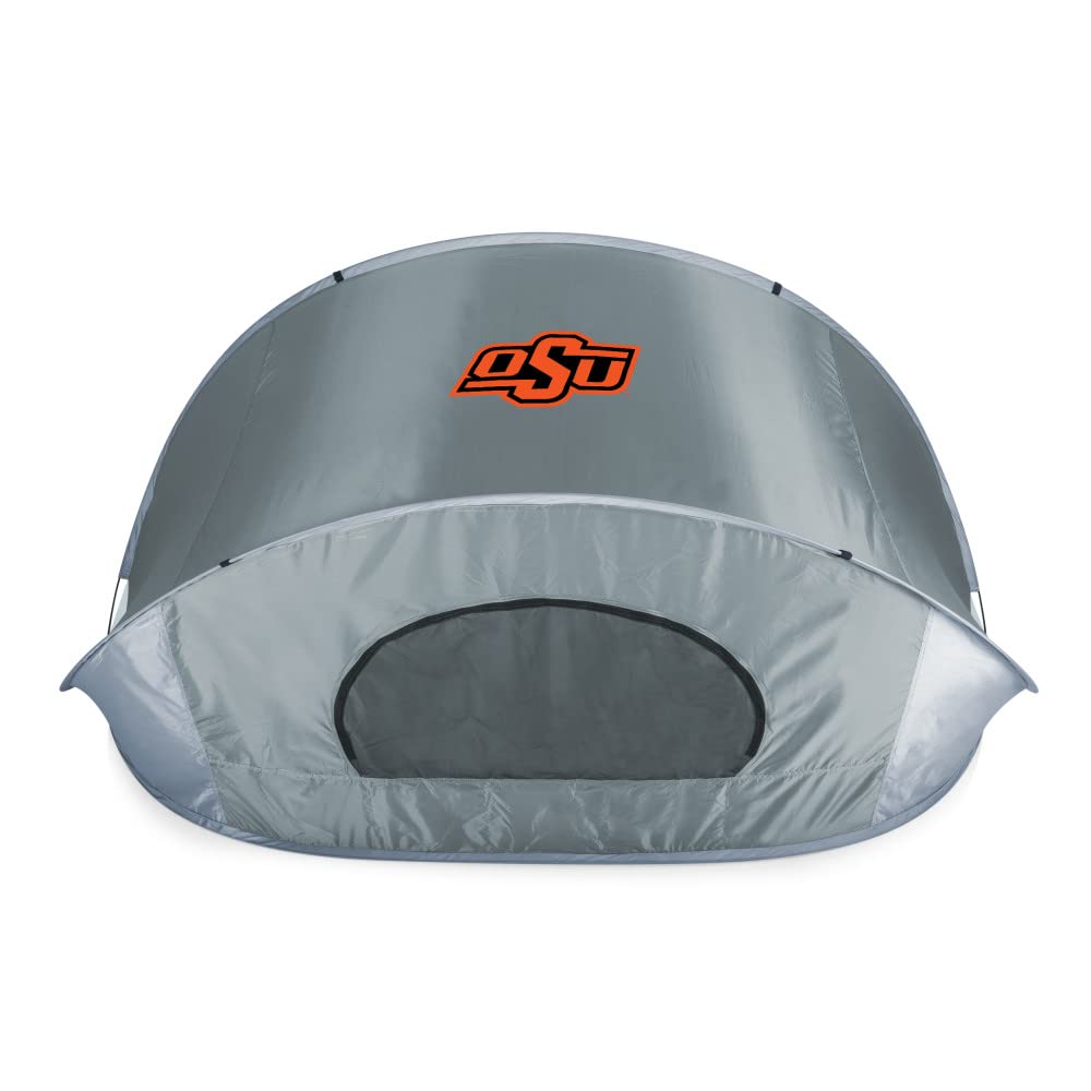 PICNIC TIME NCAA Georgia Tech Yellow Jackets Manta Portable Beach Tent - Pop Up Sun Shelter for Outdoor, Camping & Picnic (Gray with Black Accents) - Perfect for Beach, Park, Backyard & Sports Events