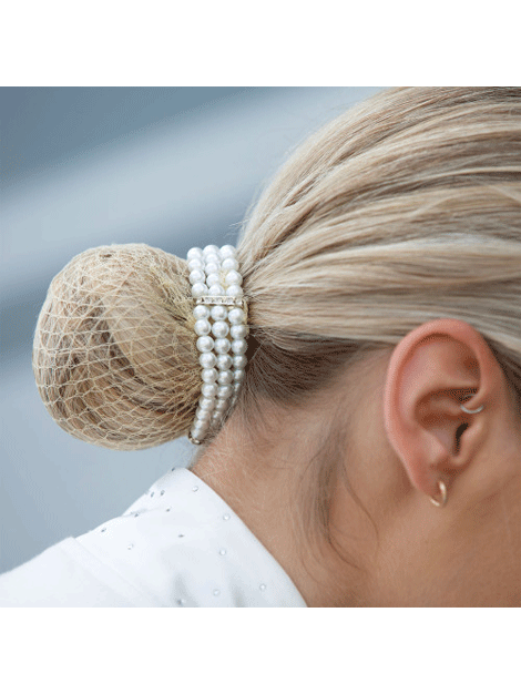 Equetech Pearl Hair Scrunchie - Elegant Hair Accessory for Women & Girls - Perfect for Weddings, Parties, and Everyday Style