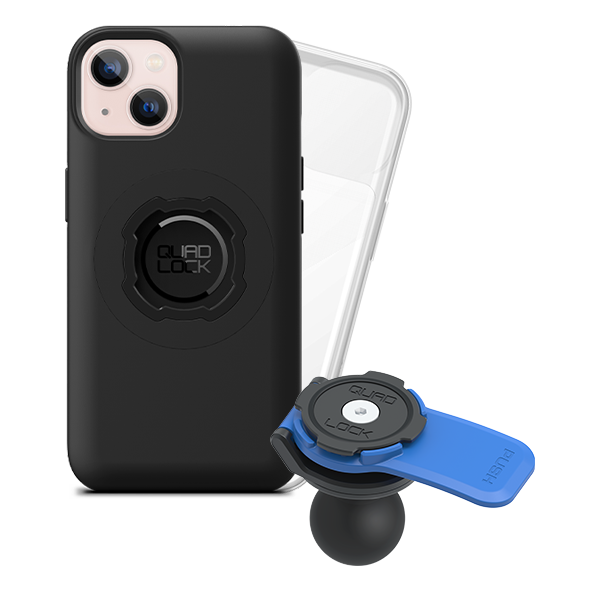 1 Ball Motorcycle Phone Mount Kit - Universal Adjustable Handlebar Holder for iPhone & Smartphones - Perfect for GPS Navigation & Hands-Free Riding