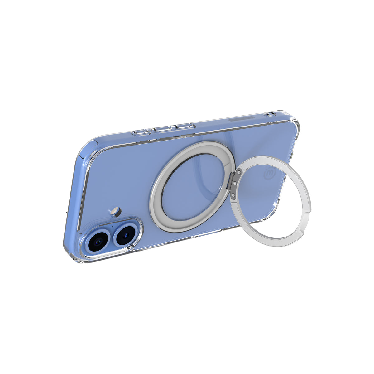 3sixT NeoStand 360° Rotating Clear Phone Case for iPhone 16 - Shockproof Protective Cover with Stand Feature for Watching Videos, Gaming & Hands-Free Calling