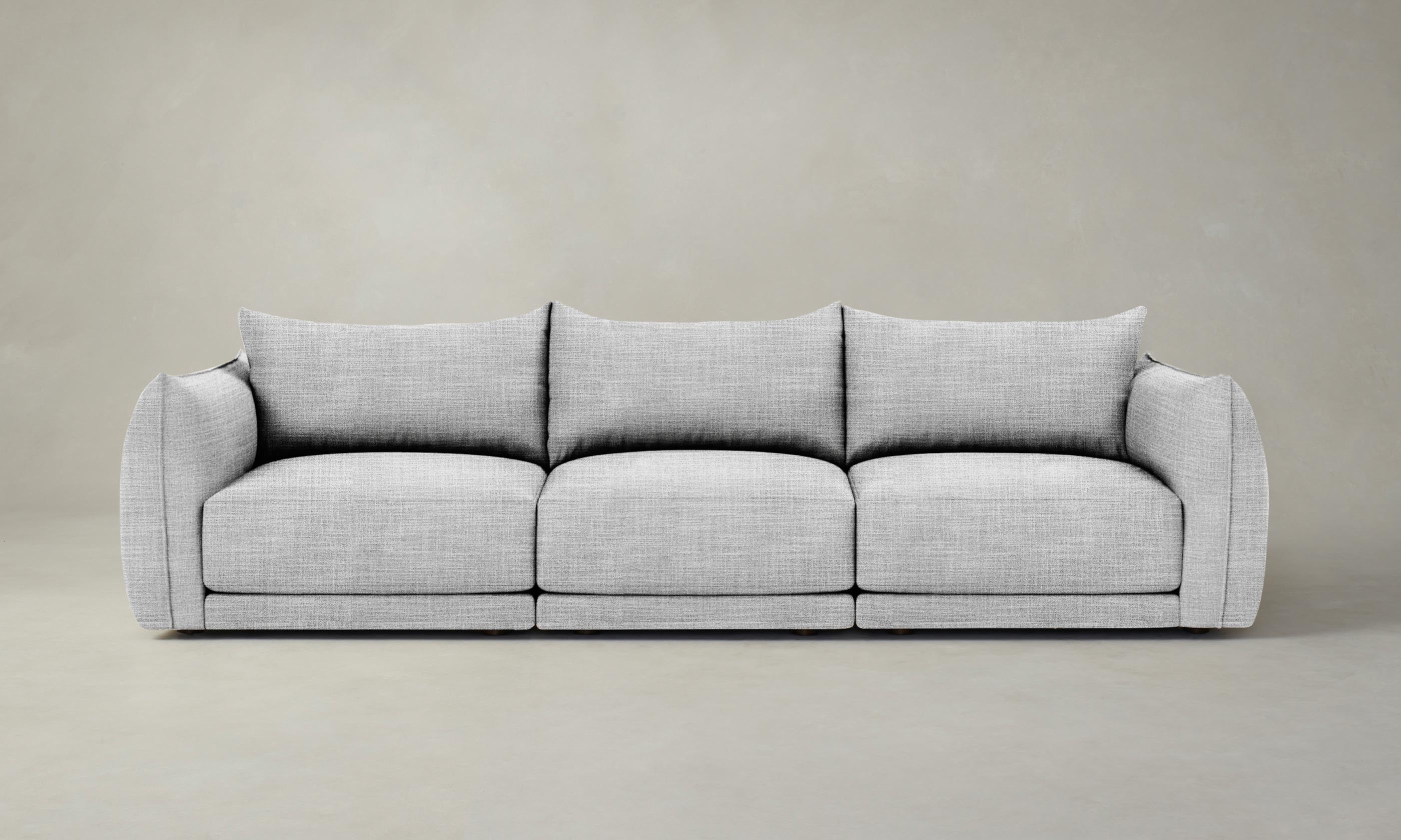 The Jones Modular Sofa - Performance Textured Tweed Alpine Fabric Sectional Couch for Living Room, Lounge & Home Theater Comfort