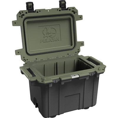 Pelican 50QT Elite Cooler - Premium Heavy Duty Rotomolded Ice Chest for Camping, Fishing, Hunting & Outdoor Adventures - Keeps Ice for 10+ Days