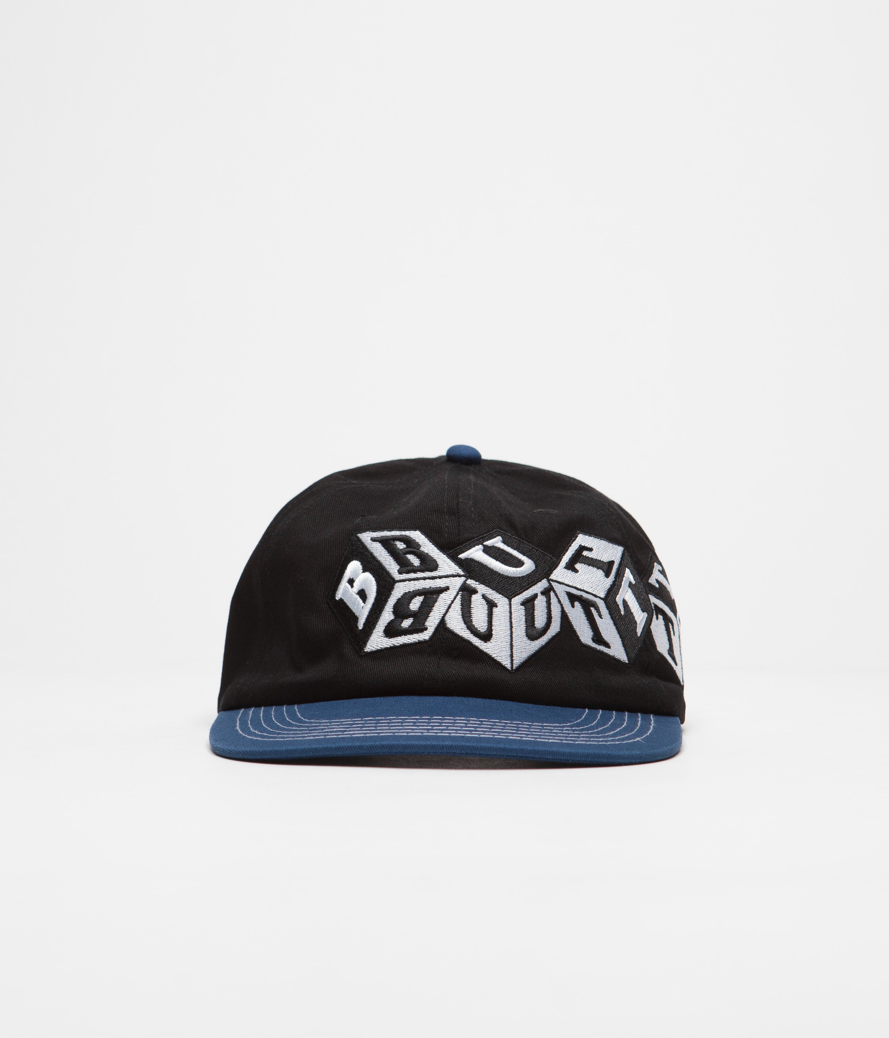 Butter Goods Cubes Cap - Black & Royal Blue Snapback Hat for Men & Women | Streetwear Fashion Accessory for Urban Style & Outdoor Activities