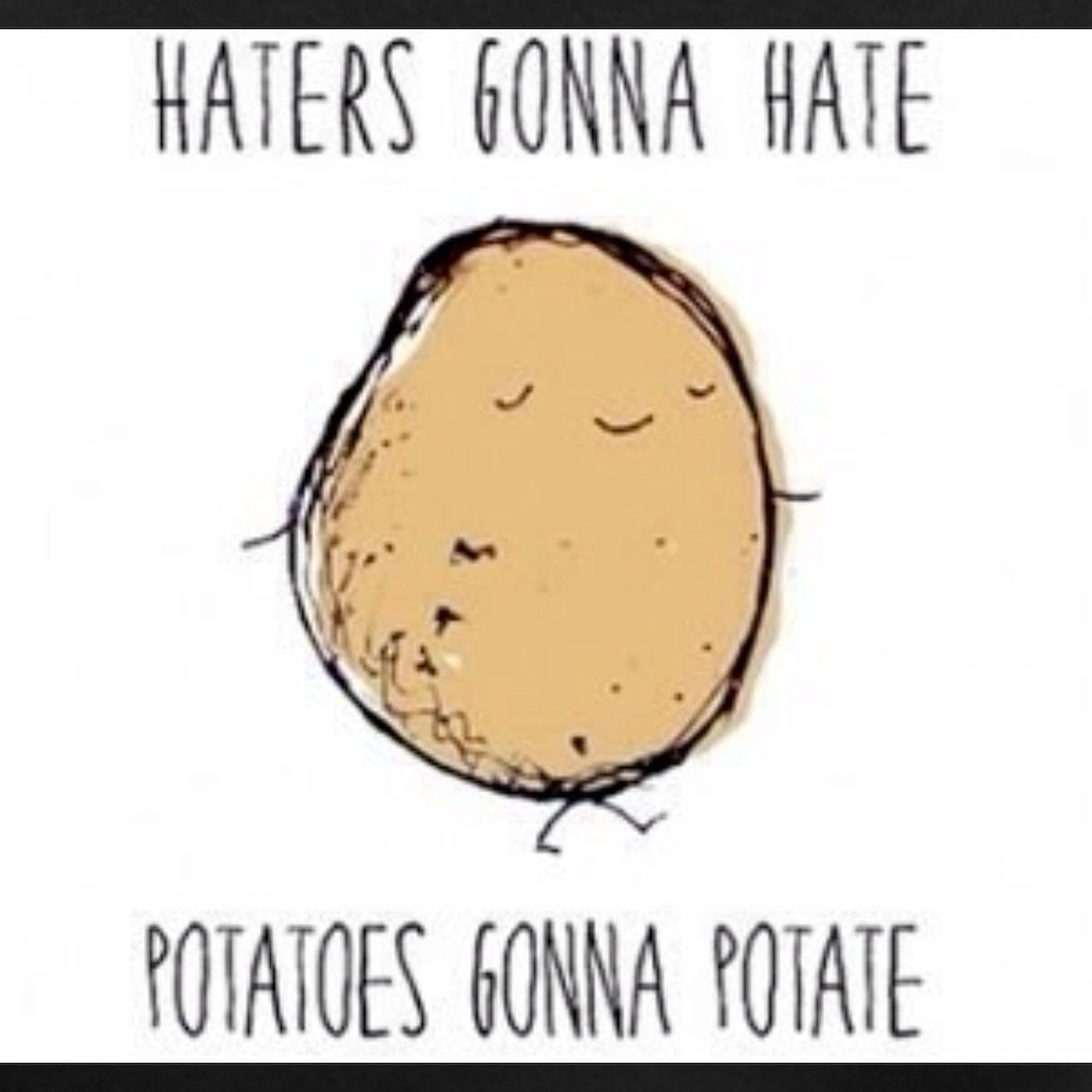 Haters Gonna Hate Potatoes Gonna Potate Women's Novelty Pajama Set - Funny Sleepwear for Women - Cozy Lounge & Sleep Pajamas for Relaxing at Home