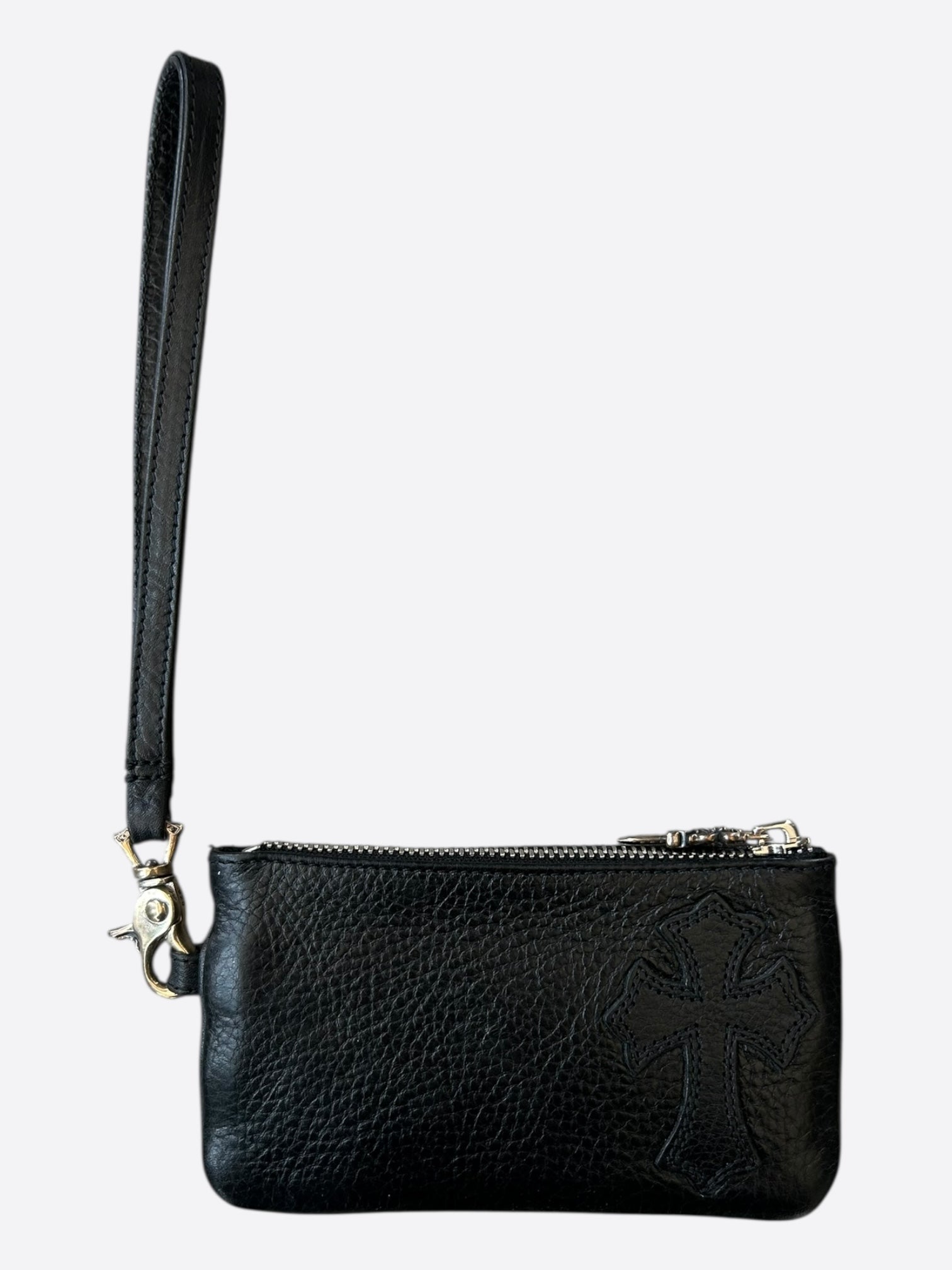 Chrome Hearts Black Cross Patch Loop Wallet - Stylish & Durable Leather Wallet for Men & Women - Perfect for Everyday Use, Travel, and Gift Giving