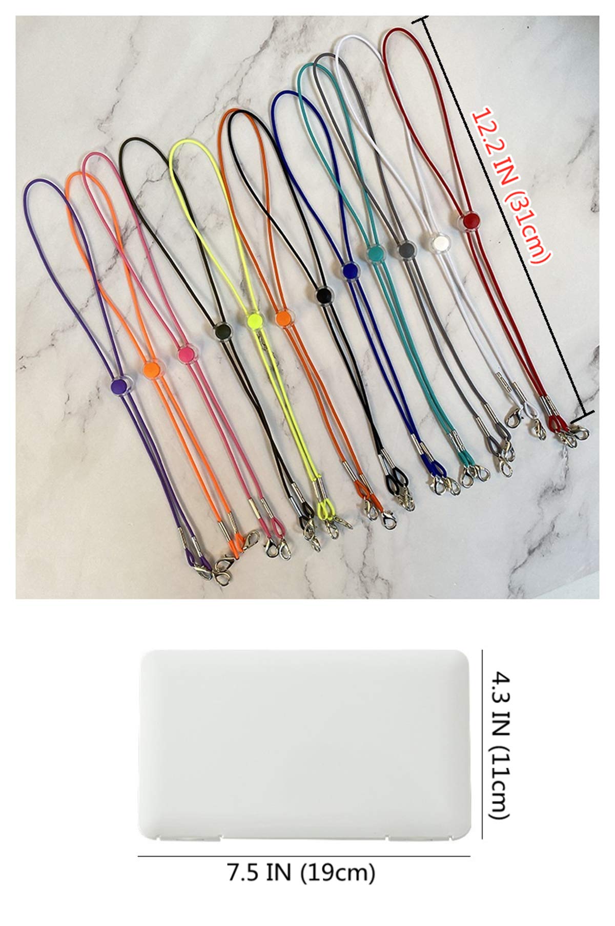 Portable Mask Storage Box & Lanyard Set (4 Colors) for Travel & Daily Use