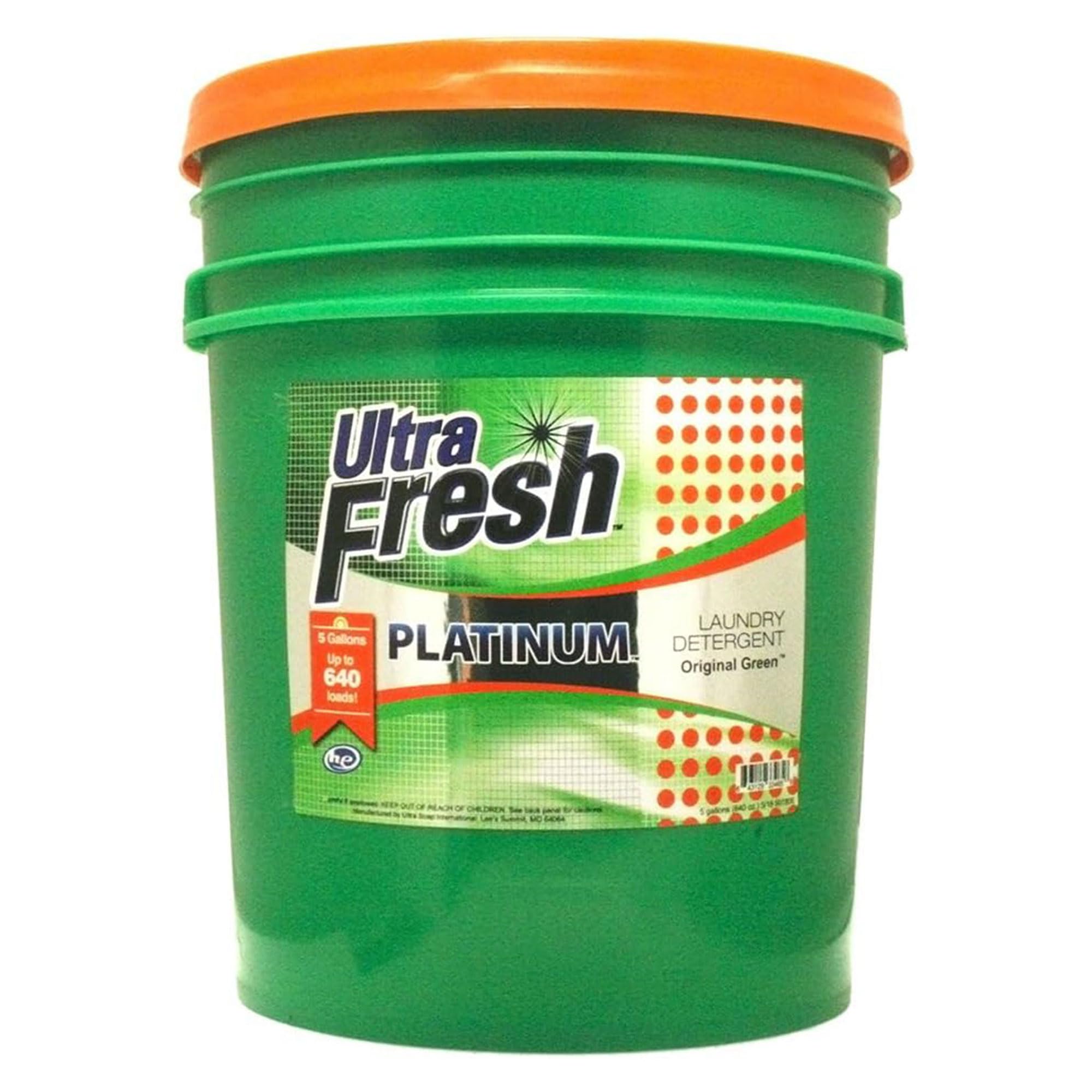 6X Platinum 5 Gallon Laundry Detergent Liquid for All Washing Machines - Easy Dispensing Pump, 640 Loads Capacity, Original Green (2 Pack) - Perfect for Large Families & Commercial Laundry Use