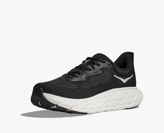 Hoka Arahi 7 Men's Running Shoes - Black & White | Stability & Cushion for Road Running, Jogging & Marathon Training