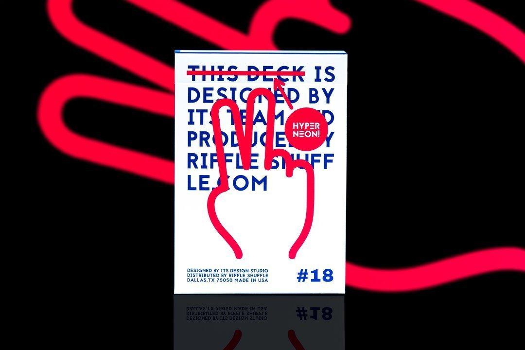 Hyper Neon Playing Cards by Riffle Shuffle - Vibrant UV Reactive Deck for Magic Tricks, Poker Nights & Cardistry Performances