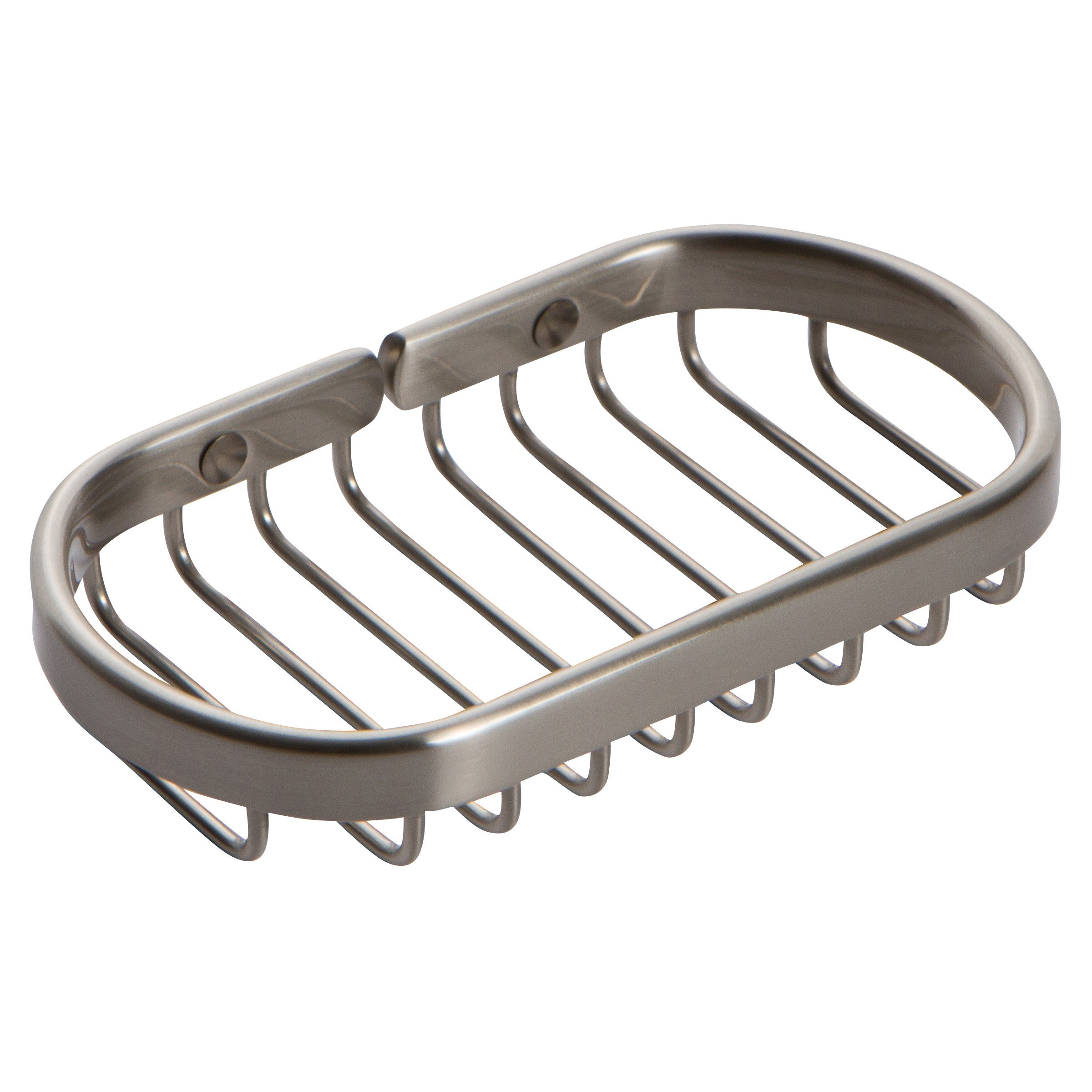 Ginger G500/SN Splashables Soap Basket, Satin Nickel Finish - Bathroom Organizer for Shower, Sink, and Countertop Storage