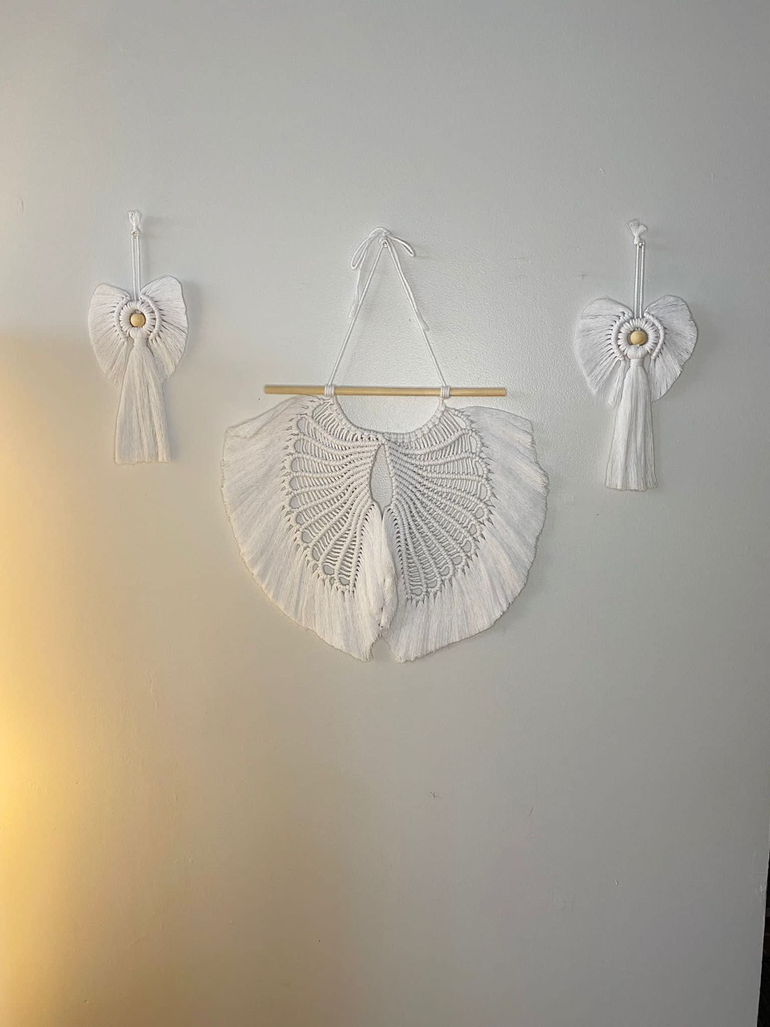 Handmade Macrame Wall Hanging Tapestry - Boho Angel Design for Home Decor | Perfect for Living Room, Bedroom, Nursery & Wedding Decorations