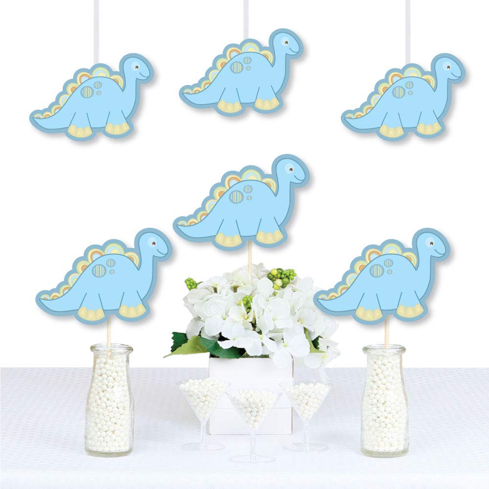 Big Dot of Happiness Baby Boy Dinosaur Decorations - 20-Piece DIY Baby Shower & Birthday Party Essentials - Perfect for Nursery Room Decor and Themed Celebrations