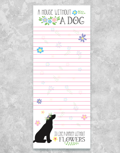 Chunky List Notepad for Dogs - Durable & Cute Dog-Themed Writing Pad for Home, Office & School - Perfect for Pet Lovers, Shopping Lists & Daily Notes