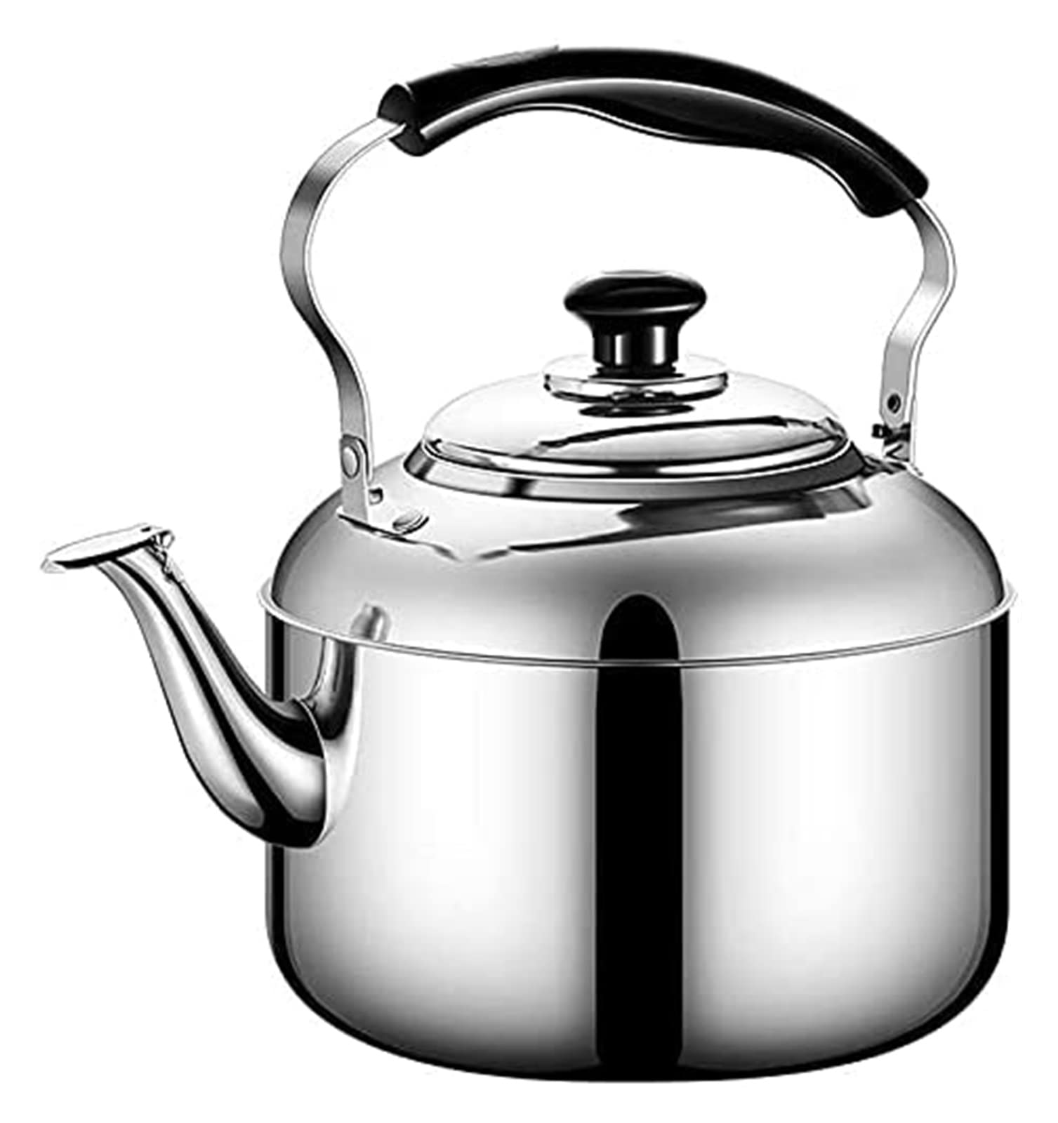 Stainless Steel Whistling Tea Kettle 4L - Large Capacity Stovetop Kettle with Bakelite Anti-Scald Handle for Camping, Office & Home Use - Perfect for Boiling Water for Tea, Coffee & Outdoor Cooking